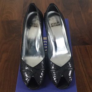 Stuart Weitzman Pipe Sashay Evening Open Toe Pump